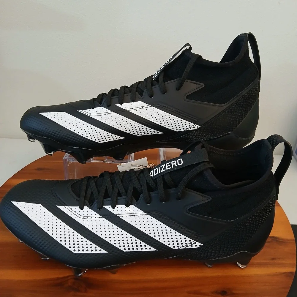 Adidas Adizero Impact Football Cleats Mens 15 Core‎ Black White Mid Top IE1413